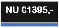 Een afbeelding die de huidige prijs toont, namelijk 1395 euro